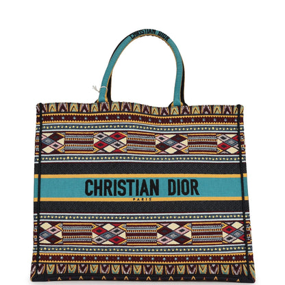 Christian Dior Embroidered Canvas Large Book Tote