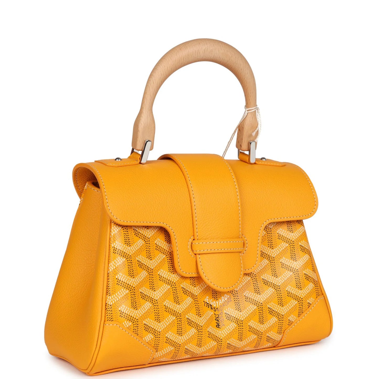 Goyard Saigon Souple Mini Bag Yellow Goyardine Palladium Hardware