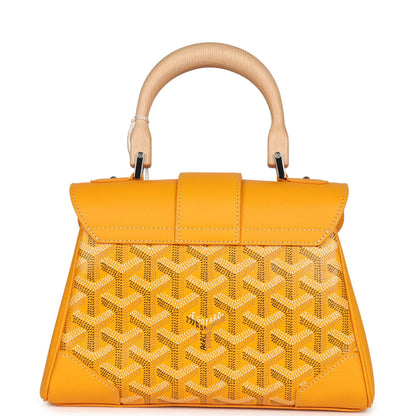 Goyard Saigon Souple Mini Bag Yellow Goyardine Palladium Hardware