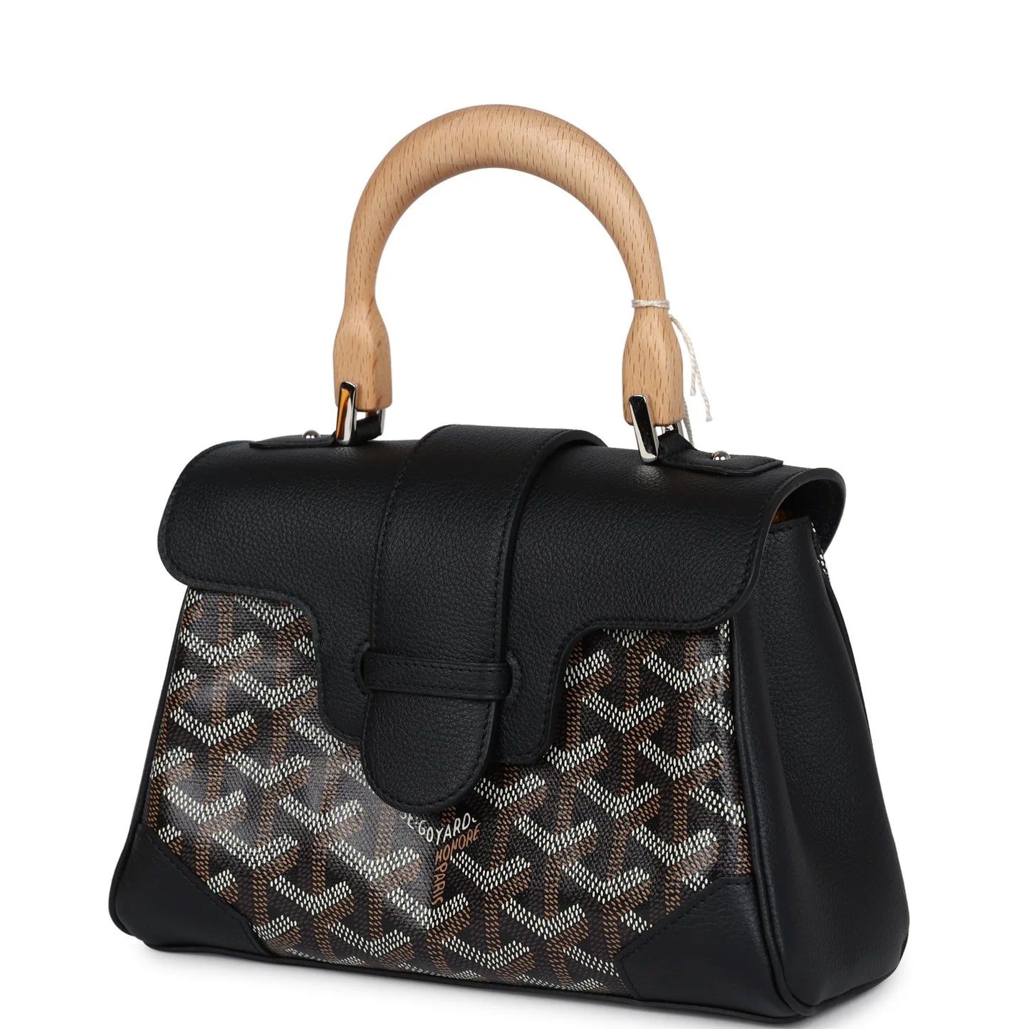 Goyard Saigon Souple Mini Bag Black Goyardine Canvas Palladium