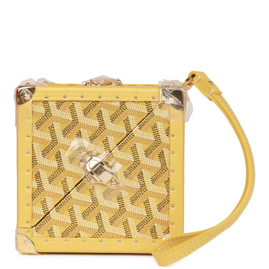 Goyard Dé Trunk Bag Metallic Gold Goyardine Gold Hardware