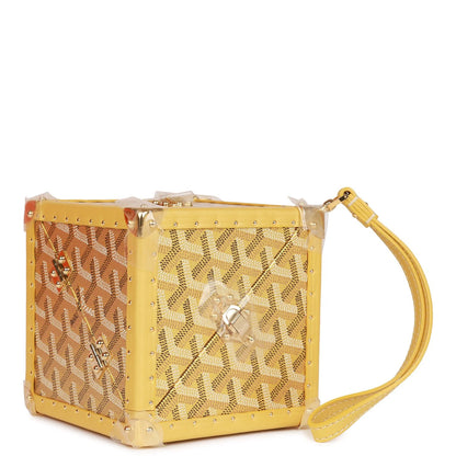 Goyard Dé Trunk Bag Metallic Gold Goyardine Gold Hardware