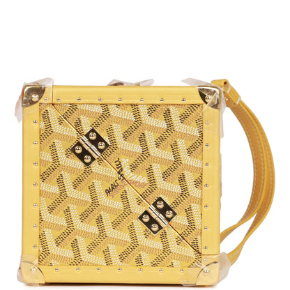 Goyard Dé Trunk Bag Metallic Gold Goyardine Gold Hardware