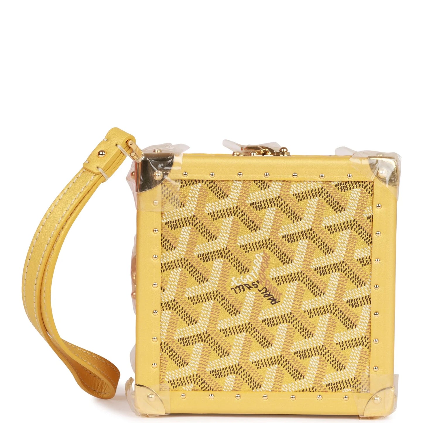 Goyard Dé Trunk Bag Metallic Gold Goyardine Gold Hardware