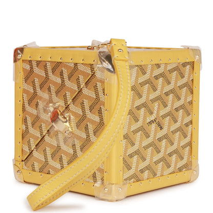 Goyard Dé Trunk Bag Metallic Gold Goyardine Gold Hardware