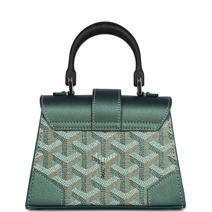 Goyard Saigon Structure Nano Pearly Green Goyardine Palladium Hardware