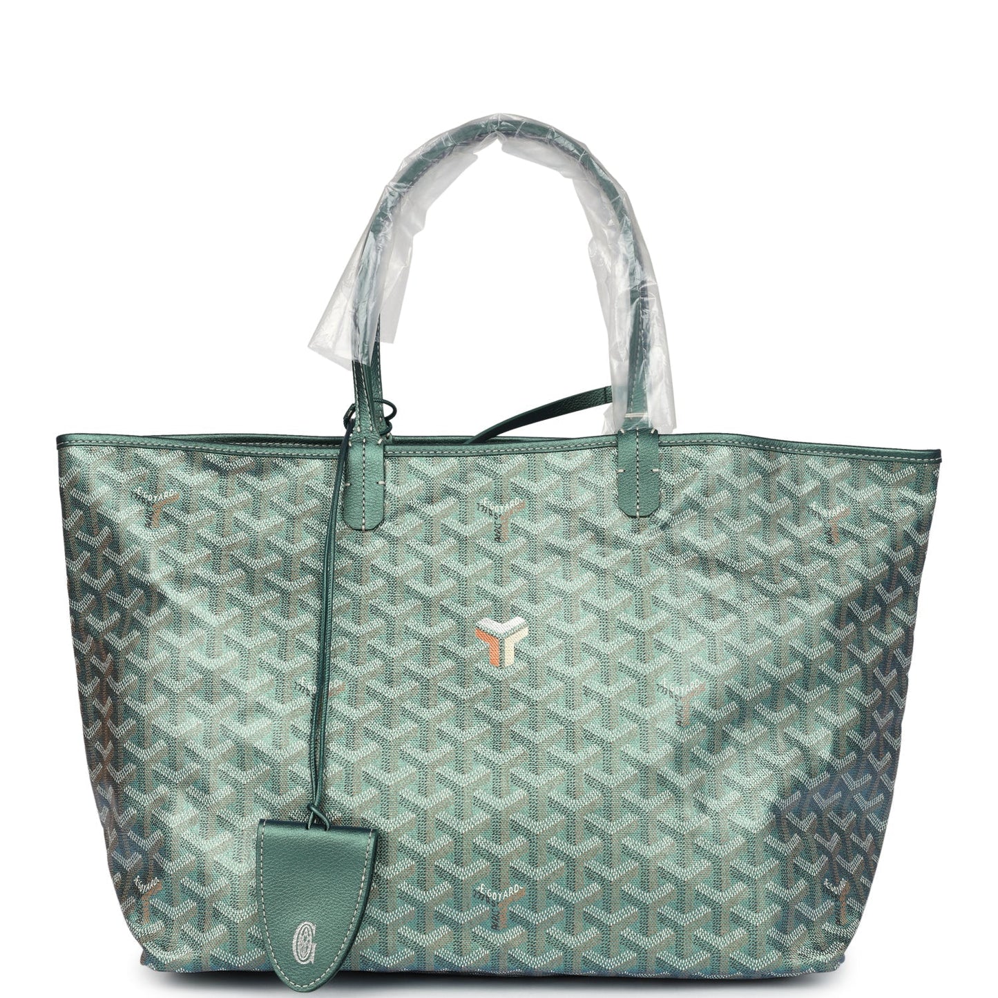 Goyard Goyardine Pearly Green St. Louis PM Tote Bag Palladium Hardware