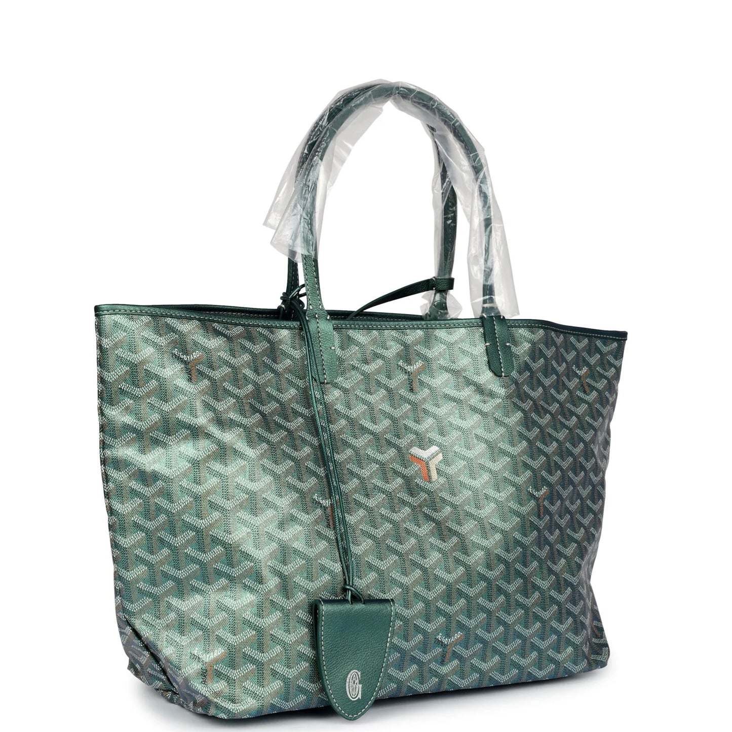 Goyard Goyardine Pearly Green St. Louis PM Tote Bag Palladium Hardware