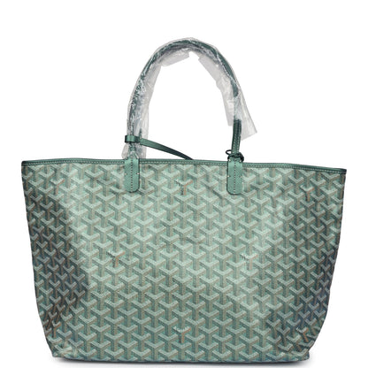 Goyard Goyardine Pearly Green St. Louis PM Tote Bag Palladium Hardware