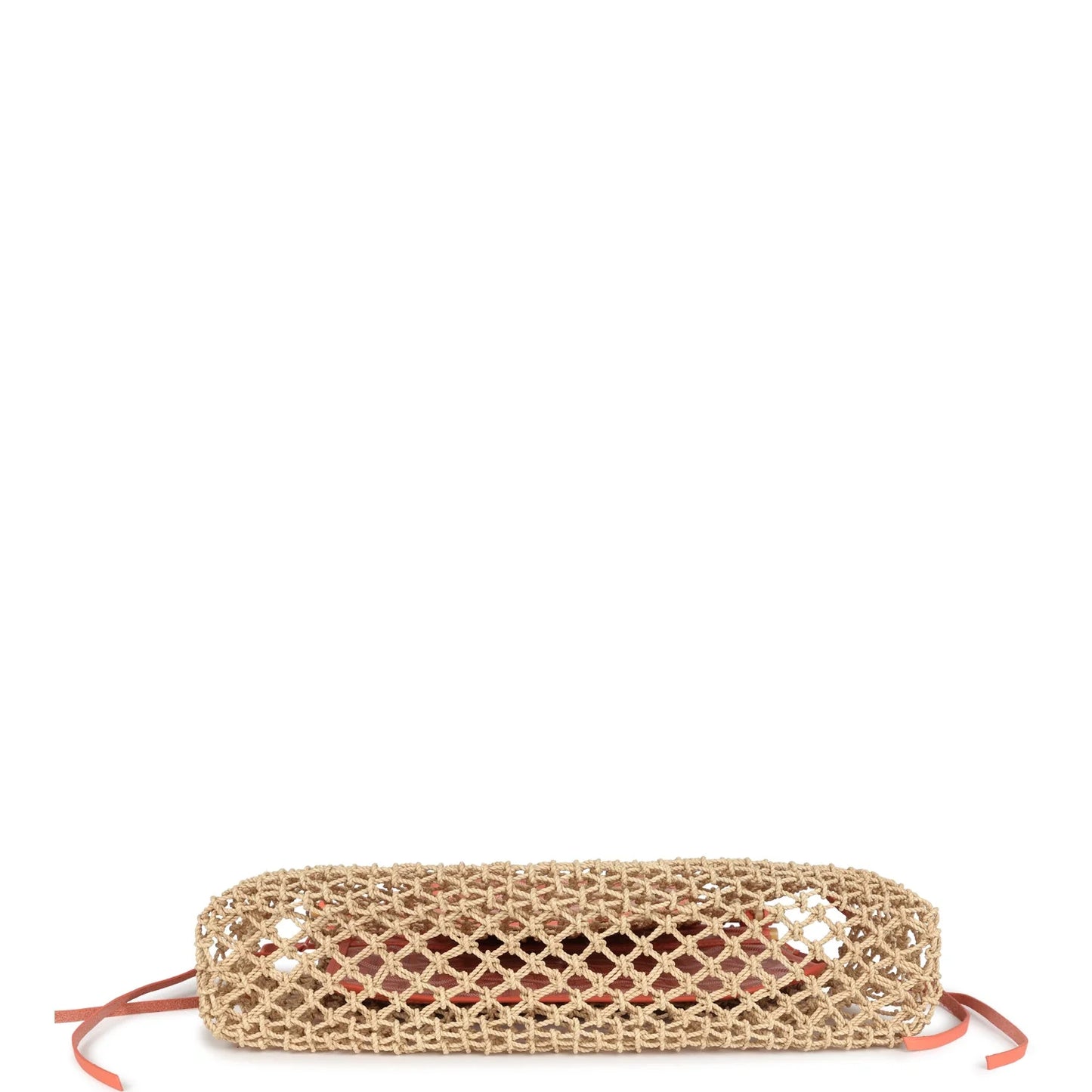 Goyard Aligre Bag Raffia Net with Coral Goyardine Palladium Hardware