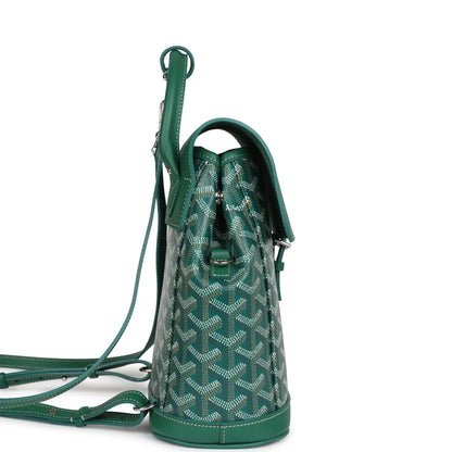 Goyard Alpin Backpack Green Goyardine Canvas Palladium Hardware