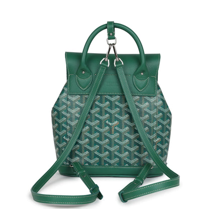 Goyard Alpin Backpack Green Goyardine Canvas Palladium Hardware