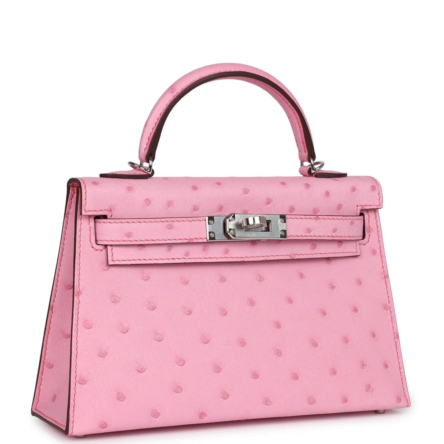 Hermès Kelly Sellier 20 Bubblegum Ostrich Palladium Hardware