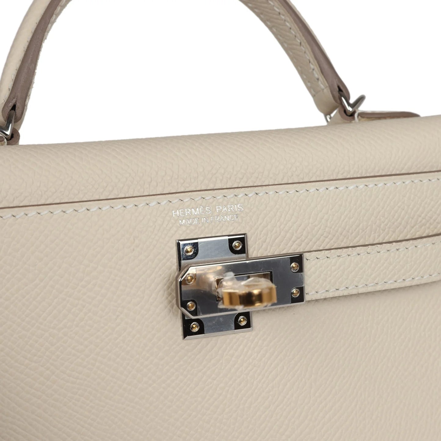 Hermès Kelly Sellier 20 Craie Epsom Electrum Hardware