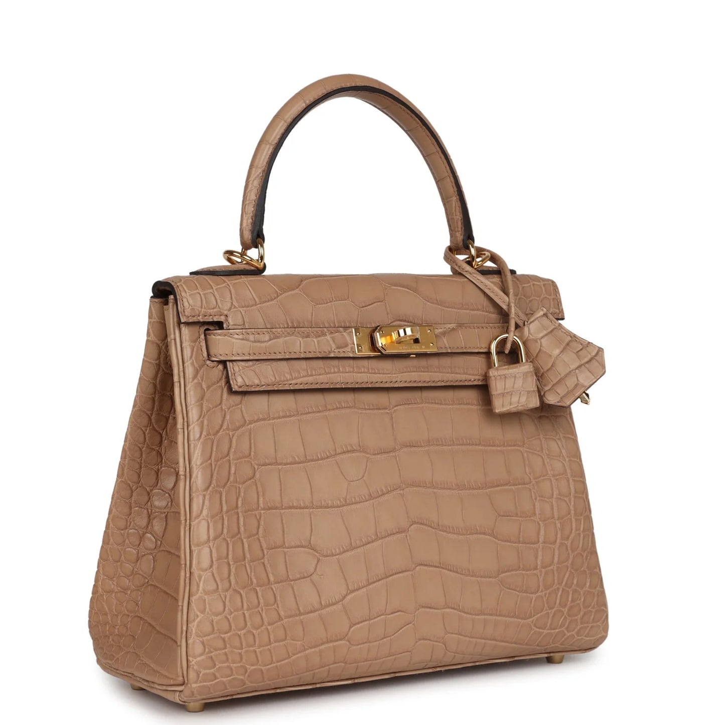 Hermès Kelly Retourne 25 Chai Matte Alligator Gold Hardware