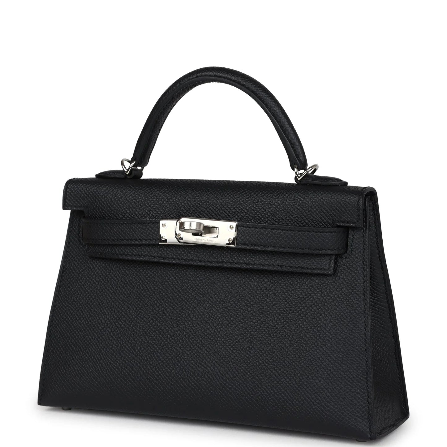 Hermès Kelly Sellier 20 Black Epsom Palladium Hardware