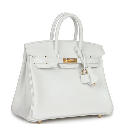 Hermès Birkin 25 New White Swift Gold Hardware