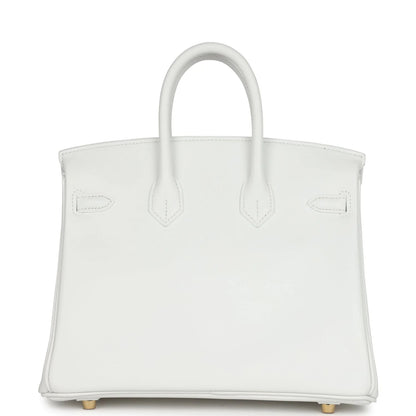 Hermès Birkin 25 New White Swift Gold Hardware