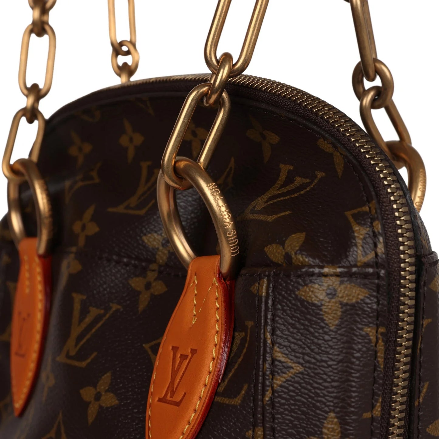 Louis Vuitton x Karl Lagerfeld Iconoclast Mini Punching Bag Brown Monogram Canvas Brass Hardware