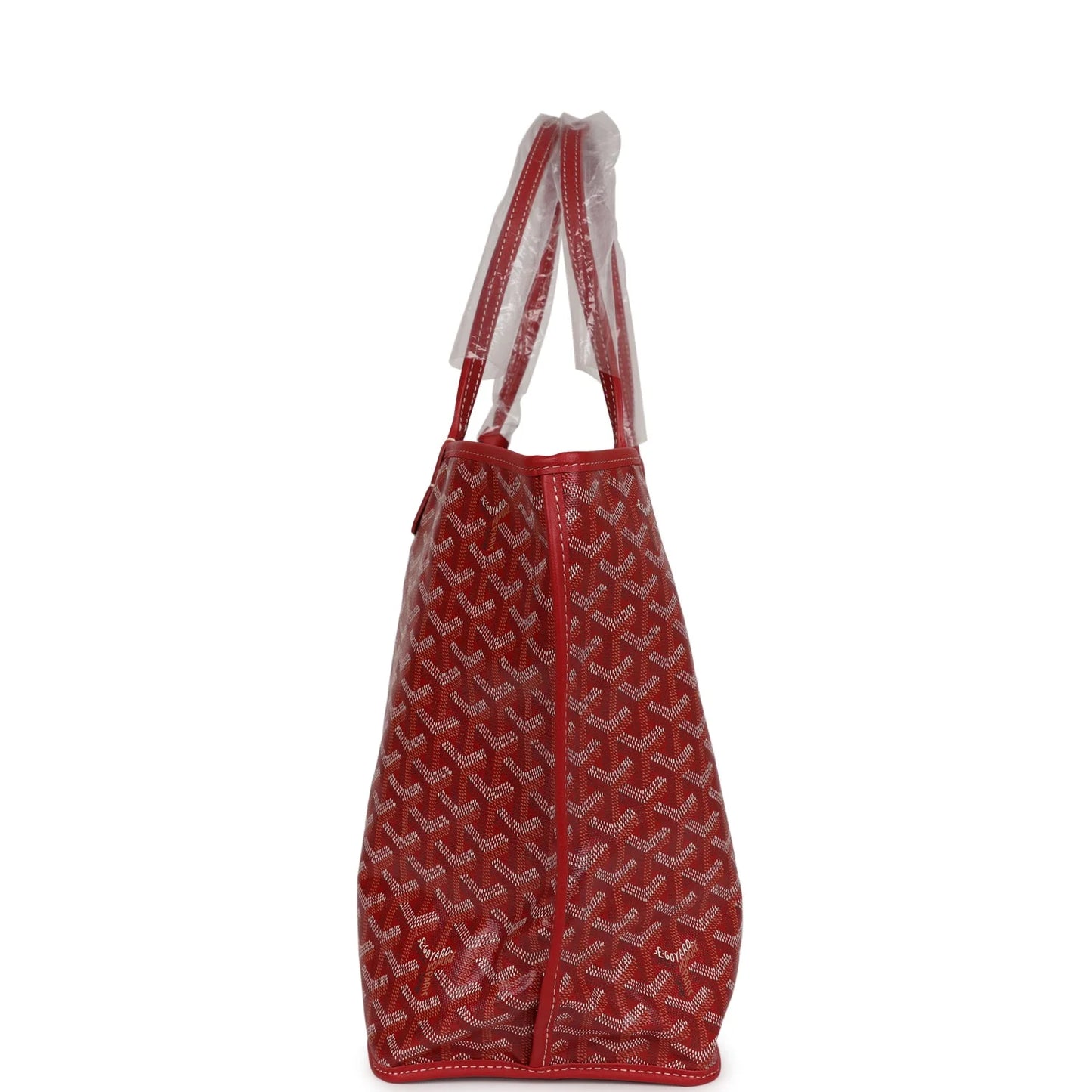 Goyard Anjou PM Red Goyardine Canvas Palladium Hardware