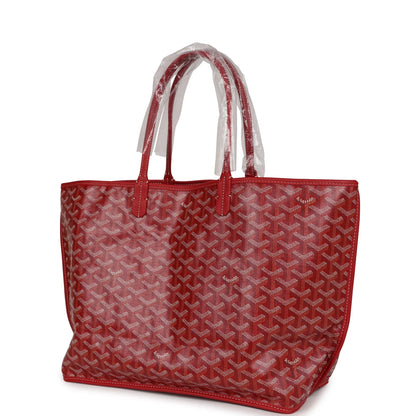 Goyard Anjou PM Red Goyardine Canvas Palladium Hardware