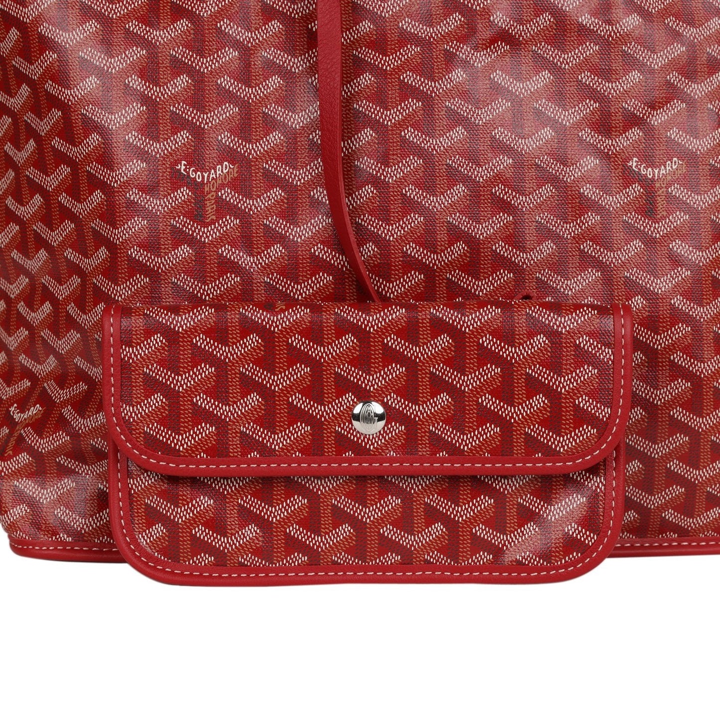 Goyard Anjou PM Red Goyardine Canvas Palladium Hardware