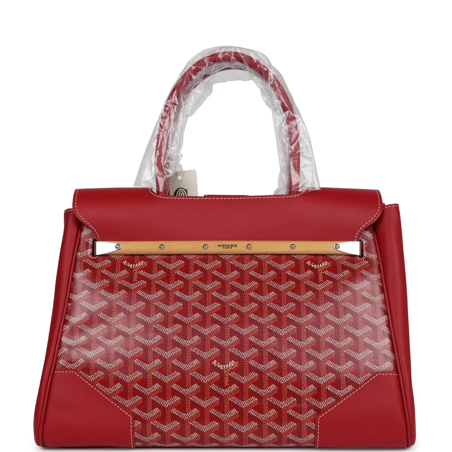 Goyard Saigon Tote Red Goyardine Canvas Palladium Hardware