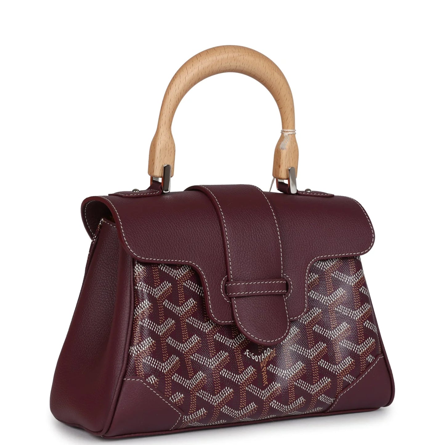 Goyard Saigon Souple Mini Bag Burgundy Goyardine Palladium Hardware