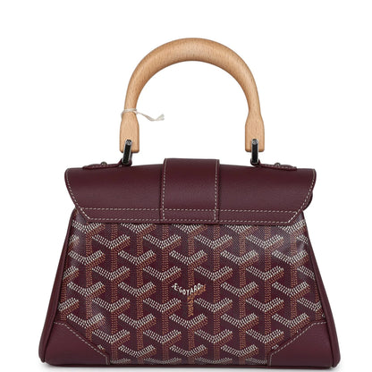 Goyard Saigon Souple Mini Bag Burgundy Goyardine Palladium Hardware