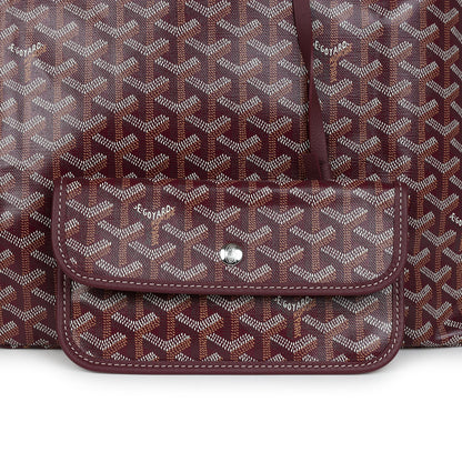 Goyard Goyardine Burgundy St. Louis GM Tote Bag Palladium Hardware